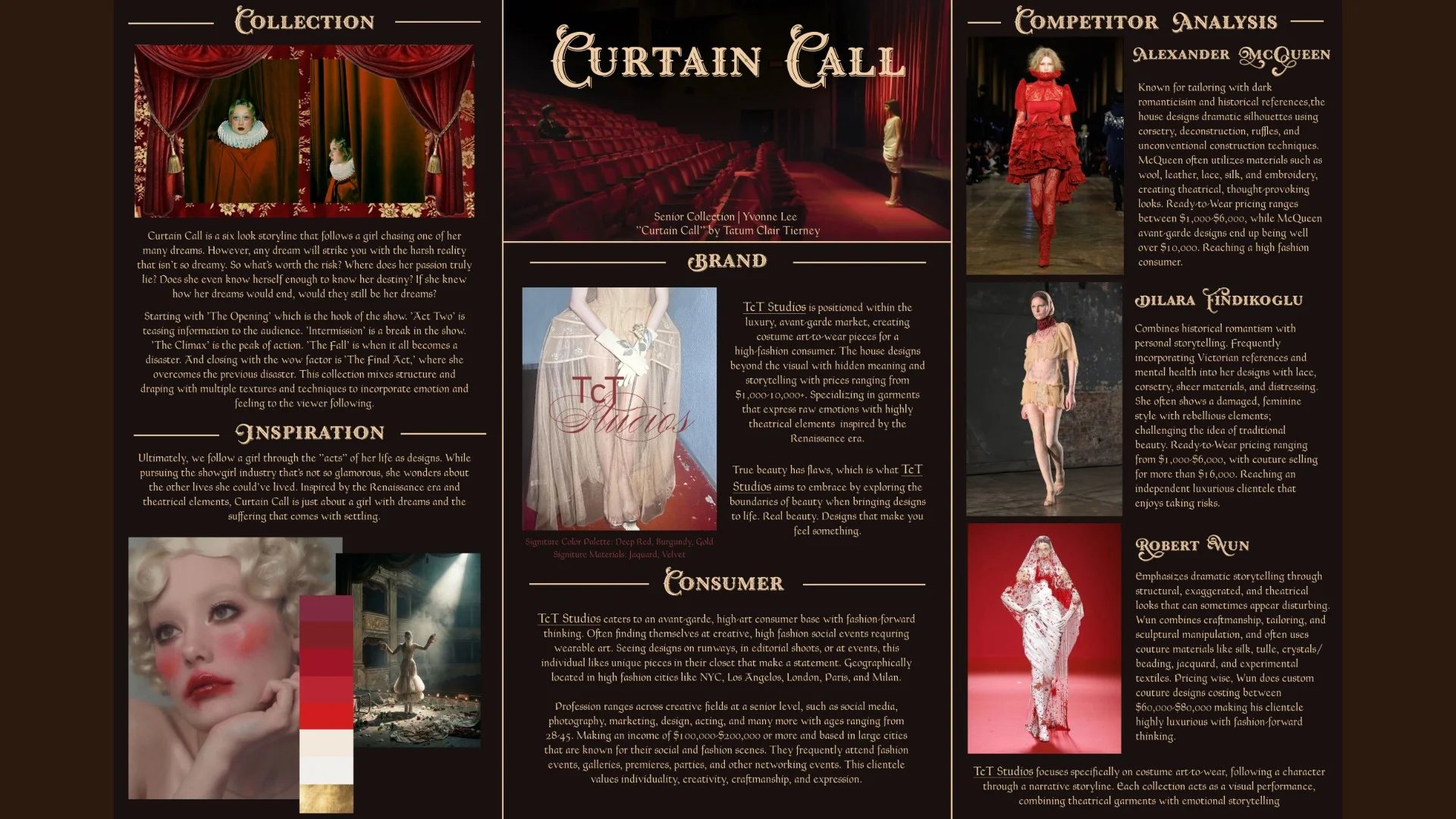 Senior Collection — Conceptualization board 1